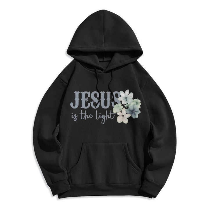 Christianartworkshop Jésus la Lumière Marche par la Foi Sweat à capuche en polyester doublé polaire - image 8