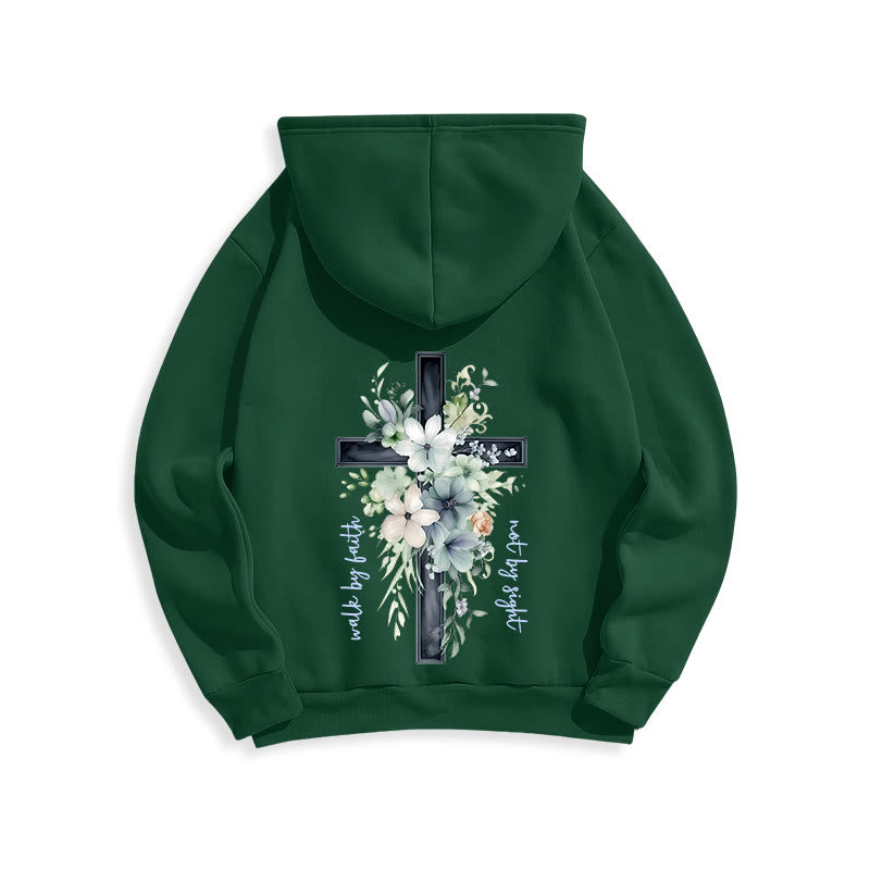Christianartworkshop Jésus la Lumière Marche par la Foi Sweat à capuche en polyester doublé polaire - image 2
