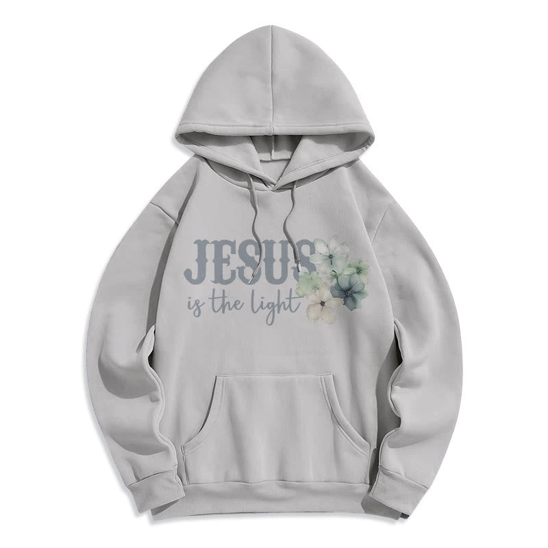 Christianartworkshop Jésus la Lumière Marche par la Foi Sweat à capuche en polyester doublé polaire - image 14
