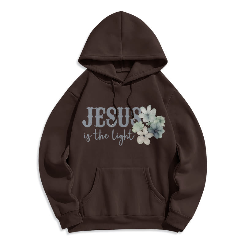 Christianartworkshop Jésus la Lumière Marche par la Foi Sweat à capuche en polyester doublé polaire - image 5