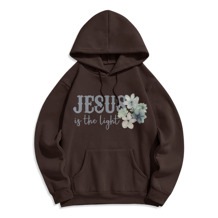 Christianartworkshop Jésus la Lumière Marche par la Foi Sweat à capuche en polyester doublé polaire - image 5
