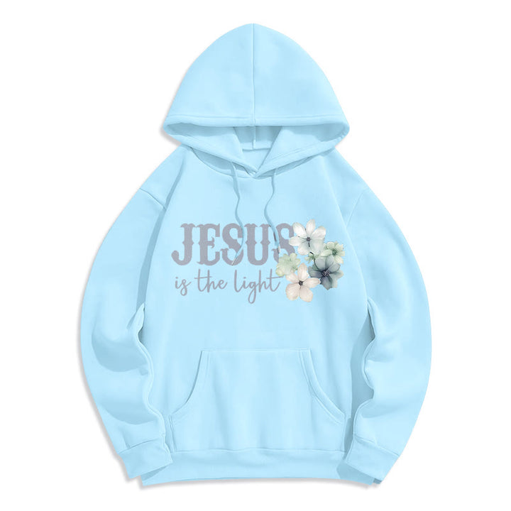 Christianartworkshop Jésus la Lumière Marche par la Foi Sweat à capuche en polyester doublé polaire - image 20