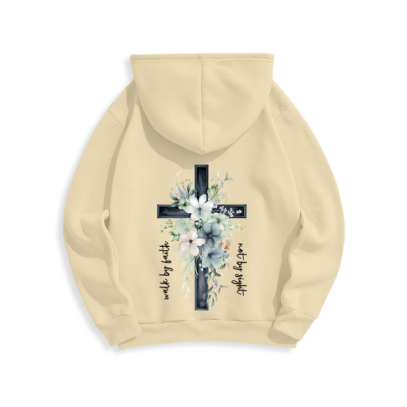 Christianartworkshop Jésus la Lumière Marche par la Foi Sweat à capuche en polyester doublé polaire - image 24