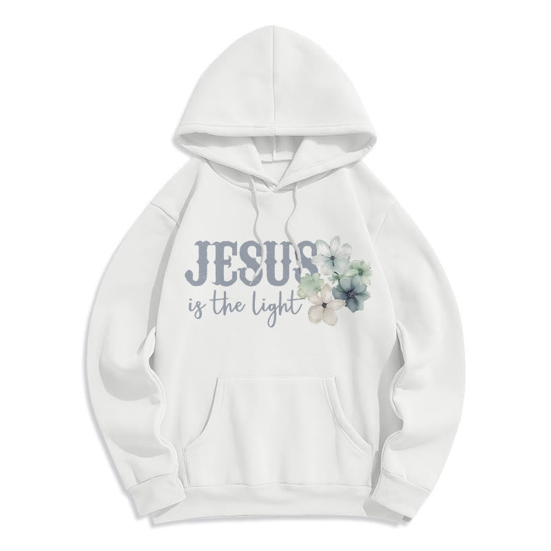 Christianartworkshop Jésus la Lumière Marche par la Foi Sweat à capuche en polyester doublé polaire - image 11
