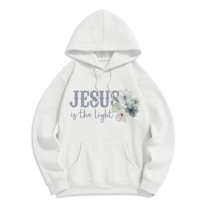 Christianartworkshop Jésus la Lumière Marche par la Foi Sweat à capuche en polyester doublé polaire - image 11