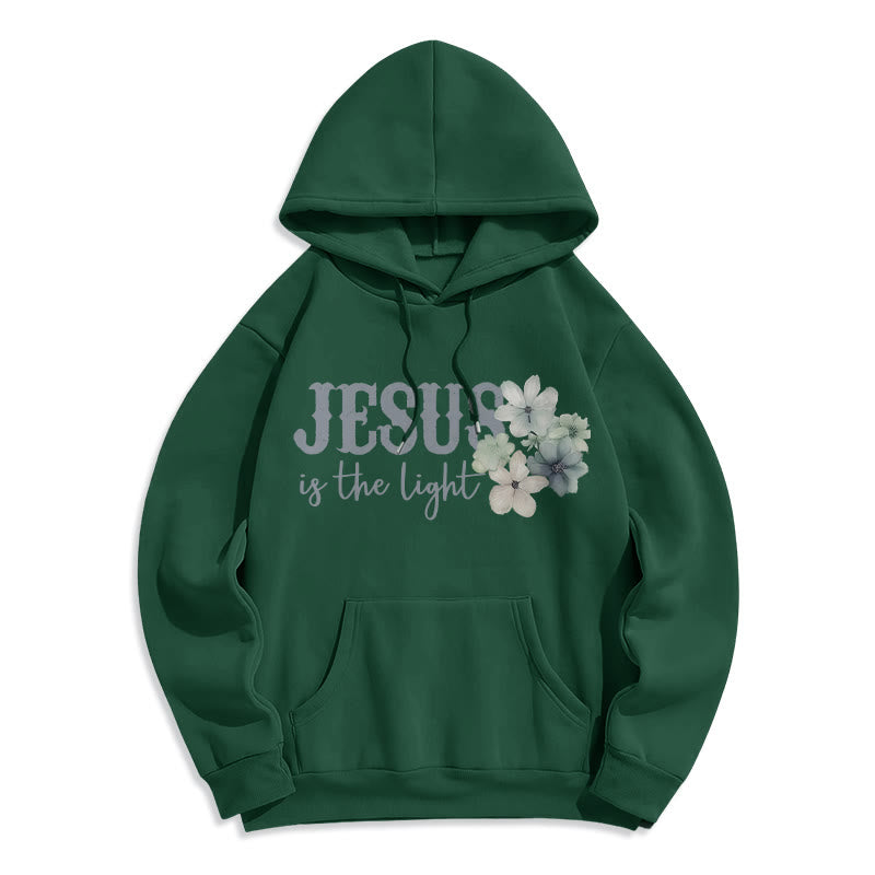 Christianartworkshop Jésus la Lumière Marche par la Foi Sweat à capuche en polyester doublé polaire - image 1