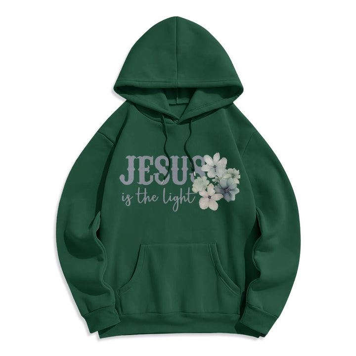 Christianartworkshop Jésus la Lumière Marche par la Foi Sweat à capuche en polyester doublé polaire - image 1