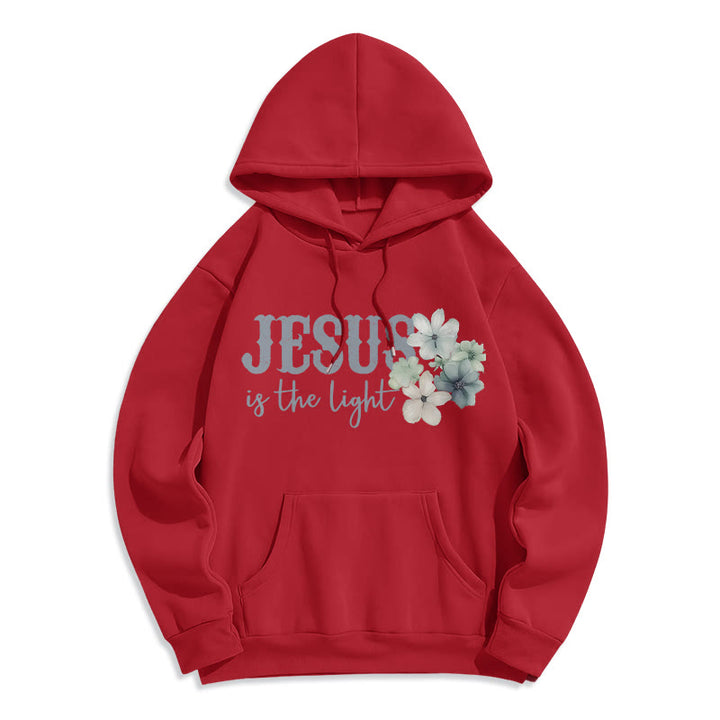 Christianartworkshop Jésus la Lumière Marche par la Foi Sweat à capuche en polyester doublé polaire - image 17