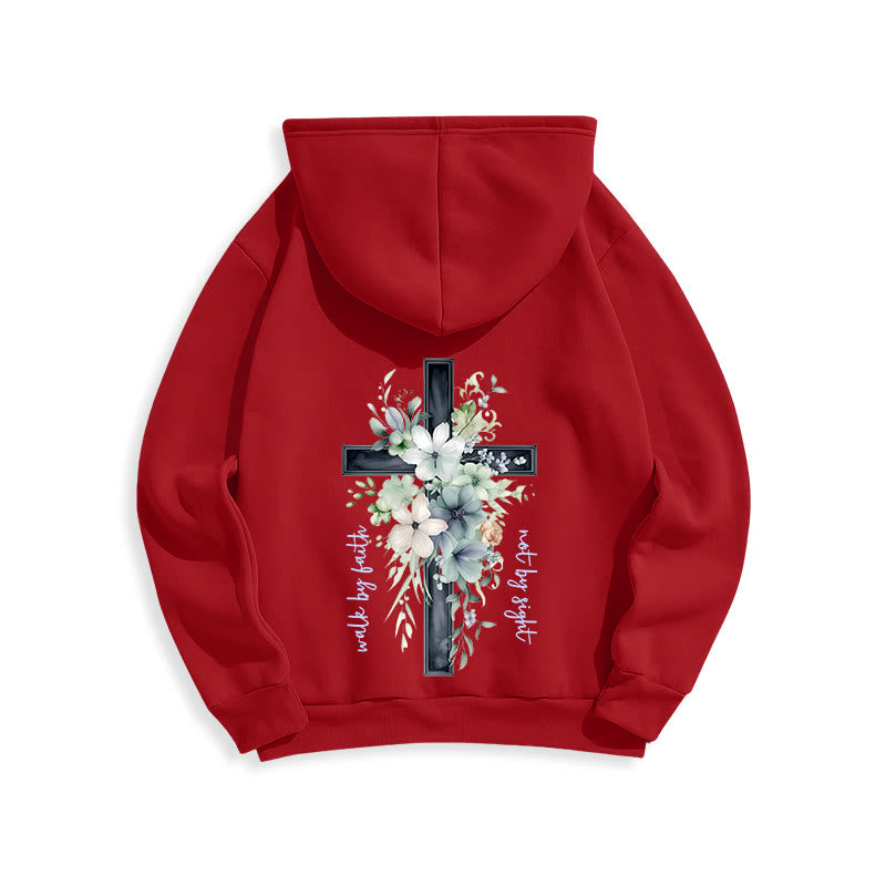 Christianartworkshop Jésus la Lumière Marche par la Foi Sweat à capuche en polyester doublé polaire - image 18
