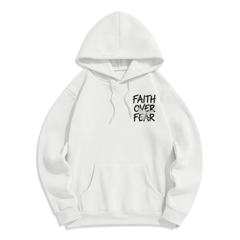 Christianartworkshop La foi plutôt que la peur 2 Timothée 1:7 Sweat à capuche en polyester doublé polaire - image 10