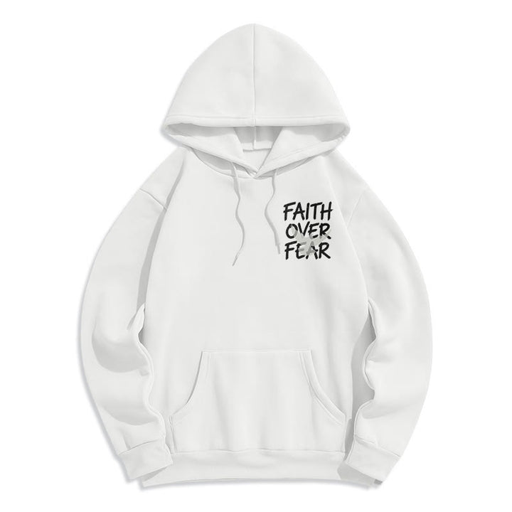 Christianartworkshop La foi plutôt que la peur 2 Timothée 1:7 Sweat à capuche en polyester doublé polaire - image 10