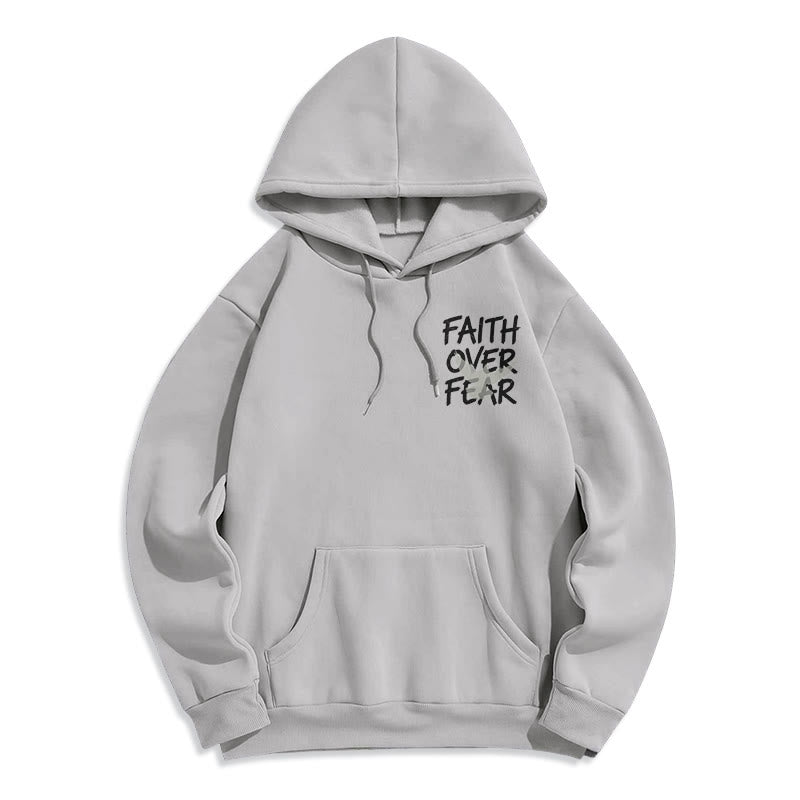 Christianartworkshop La foi plutôt que la peur 2 Timothée 1:7 Sweat à capuche en polyester doublé polaire - image 13