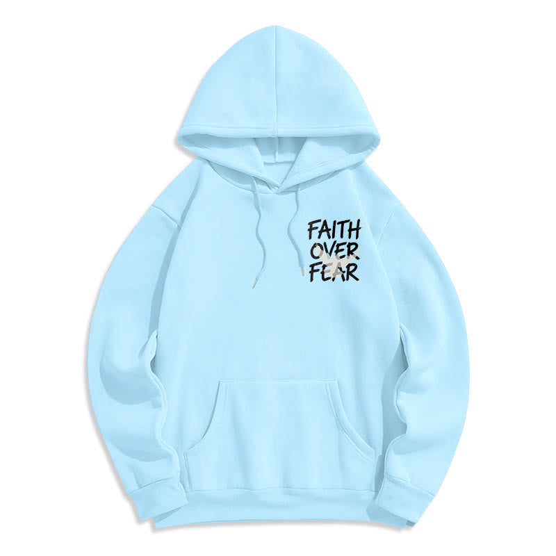 Christianartworkshop La foi plutôt que la peur 2 Timothée 1:7 Sweat à capuche en polyester doublé polaire - image 19