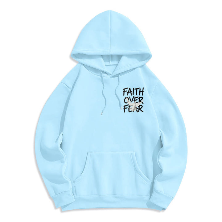 Christianartworkshop La foi plutôt que la peur 2 Timothée 1:7 Sweat à capuche en polyester doublé polaire - image 19