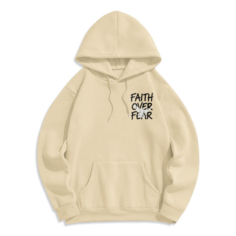 Christianartworkshop La foi plutôt que la peur 2 Timothée 1:7 Sweat à capuche en polyester doublé polaire - image 22