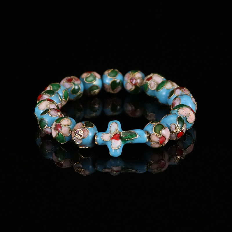 Christianartworkshop Pièces de foi en émail cloisonné et filigrane : Un réconfort précieux empreint de symbolisme sacré - Bleu clair - image 6