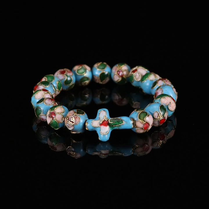Christianartworkshop Pièces de foi en émail cloisonné et filigrane : Un réconfort précieux empreint de symbolisme sacré - Bleu clair - image 6