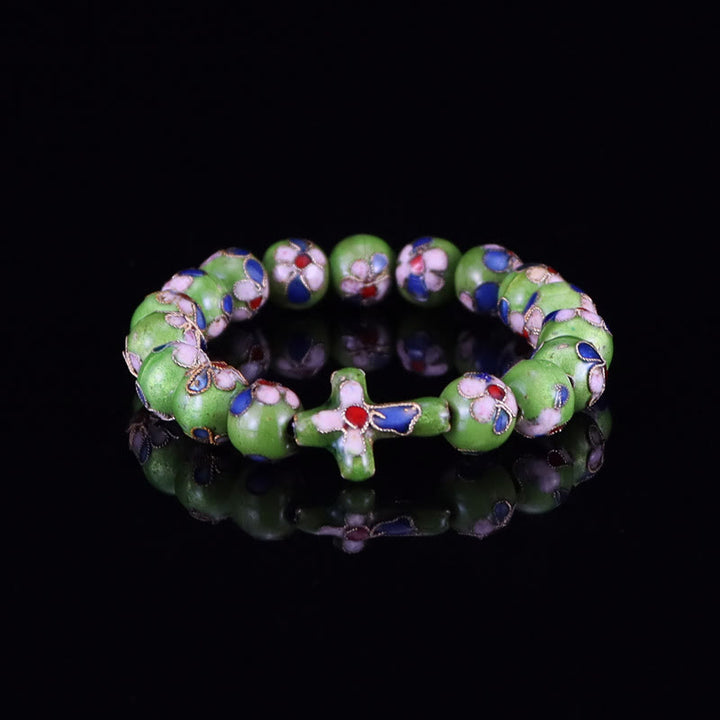 Christianartworkshop Pièces de foi en émail cloisonné et filigrane : Un réconfort précieux empreint de symbolisme sacré - Vert clair - image 3
