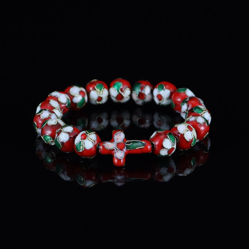 Christianartworkshop Pièces de foi en émail cloisonné et filigrane : Un réconfort précieux empreint de symbolisme sacré - Rouge - image 10