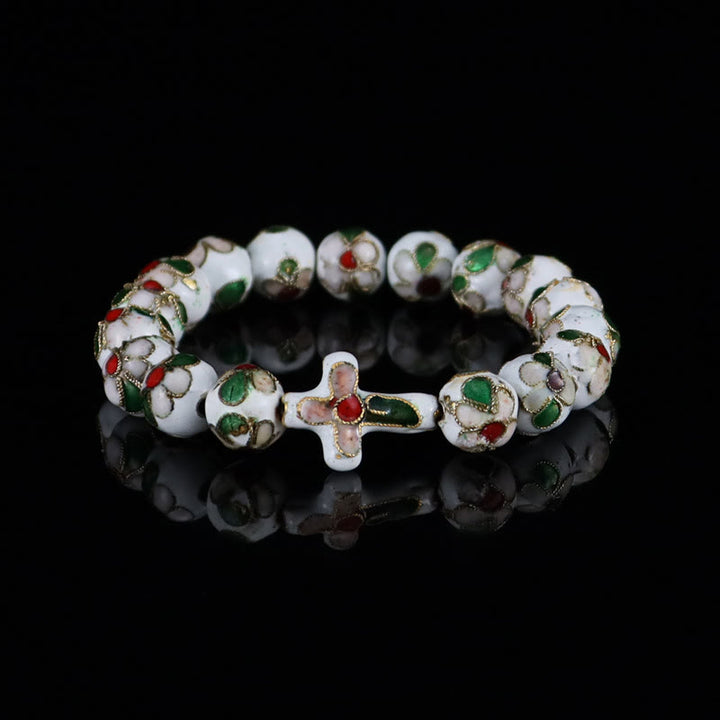 Christianartworkshop Pièces de foi en émail cloisonné et filigrane : Un réconfort précieux empreint de symbolisme sacré - Blanc - image 7