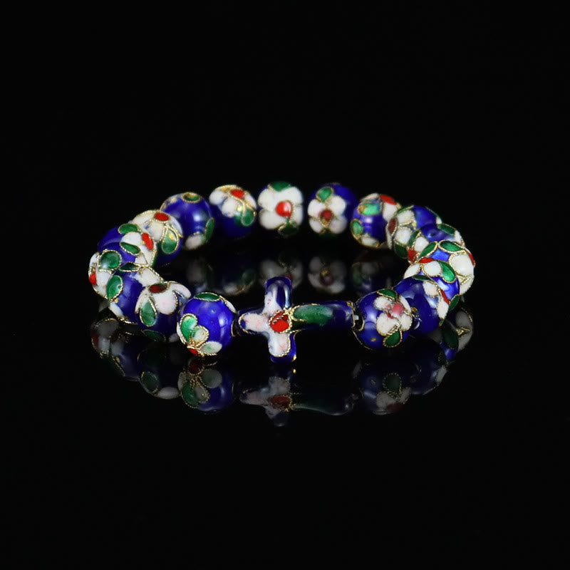 Christianartworkshop Pièces de foi en émail cloisonné et filigrane : Un réconfort précieux empreint de symbolisme sacré - Bleu - image 4