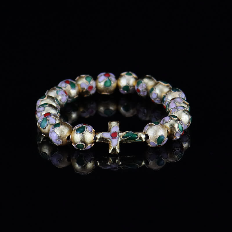 Christianartworkshop Pièces de foi en émail cloisonné et filigrane : Un réconfort précieux empreint de symbolisme sacré - Doré - image 0