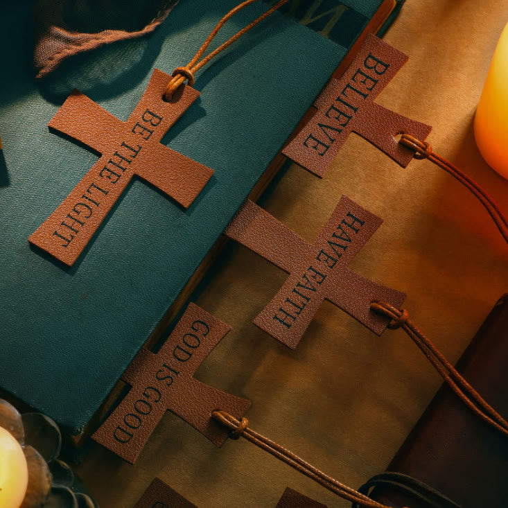 Christianartworkshop Signets bibliques en cuir avec des phrases significatives : un doux rappel d’espoir - ESPOIR - image 0