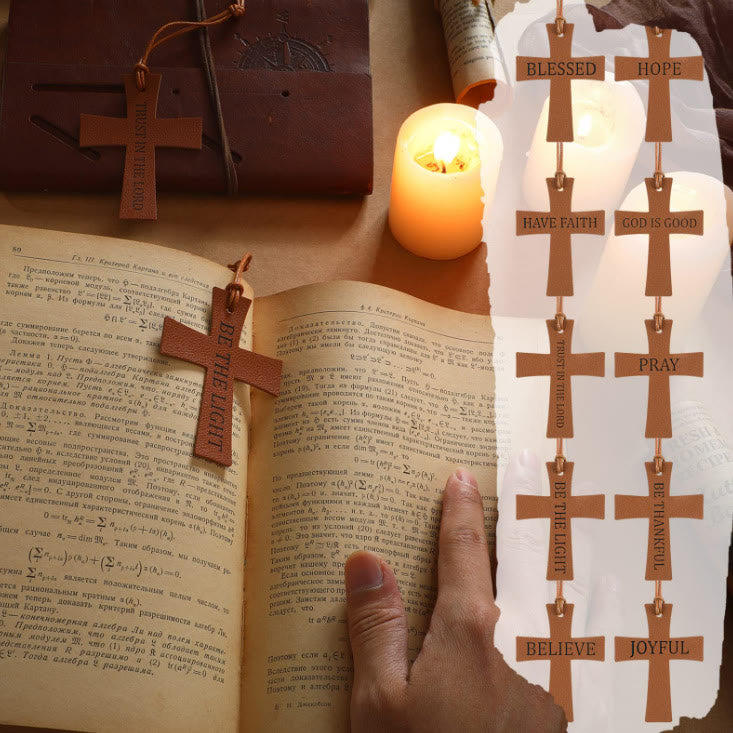 Christianartworkshop Signets bibliques en cuir avec des phrases significatives : un doux rappel d’espoir - DIEU EST BON - image 1