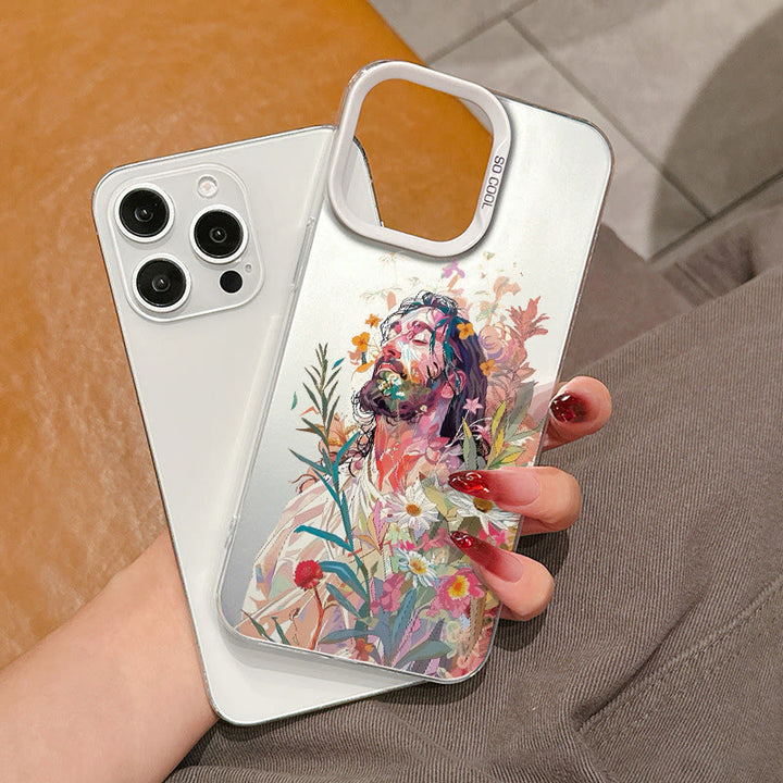 Christianartworkshop Étui de téléphone fleuri Jésus : Douceur et élégance pour une utilisation quotidienne. - Cadre blanc - iPhone 17 Pro Max - image 0