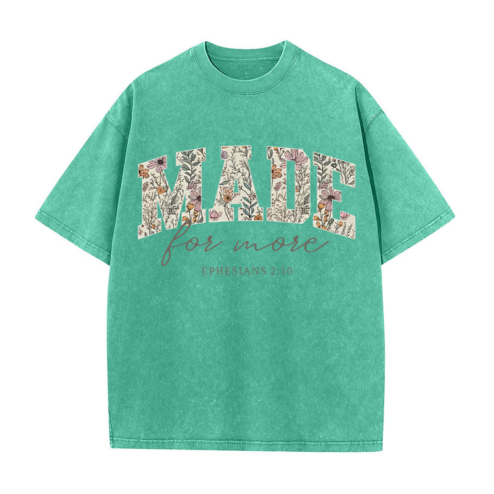 T-shirt délavé Christianartworkshop Made for More - Menthe - 4XL - image 9