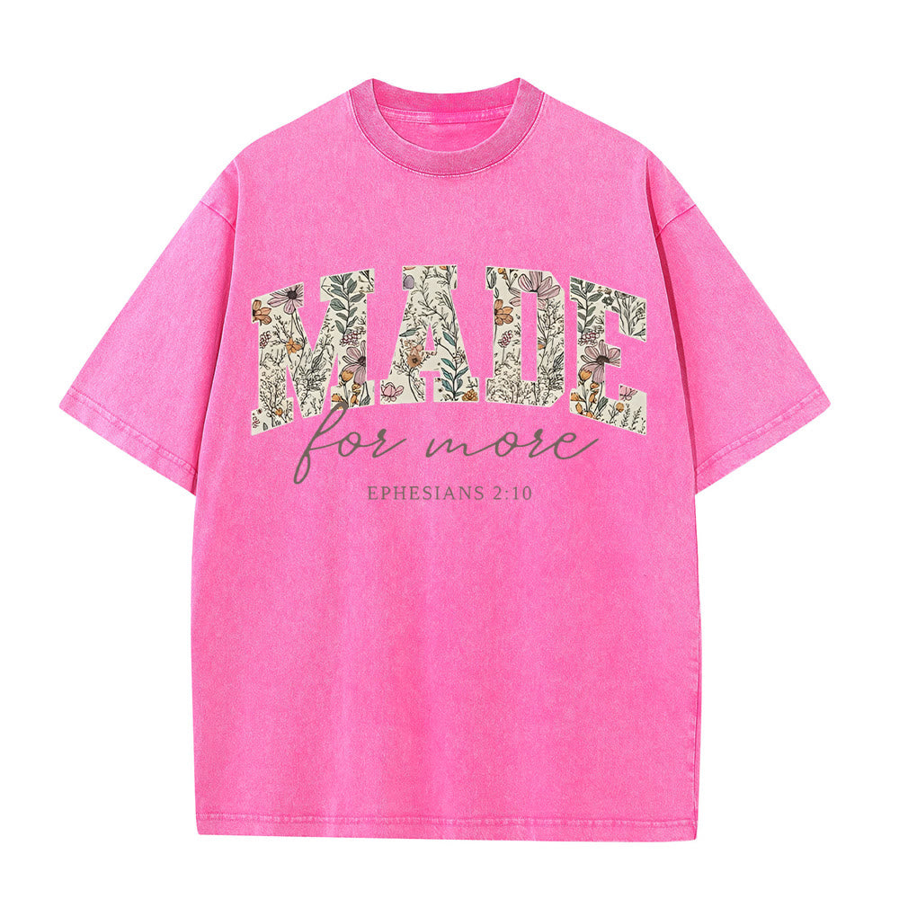 T-shirt délavé Christianartworkshop Made for More - Rose - 4XL - image 10