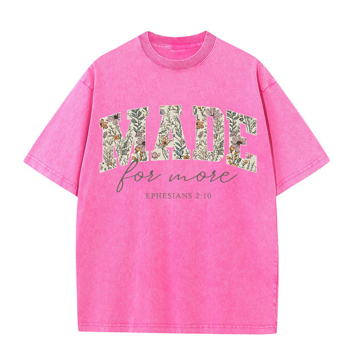 T-shirt délavé Christianartworkshop Made for More - Rose - 4XL - image 10