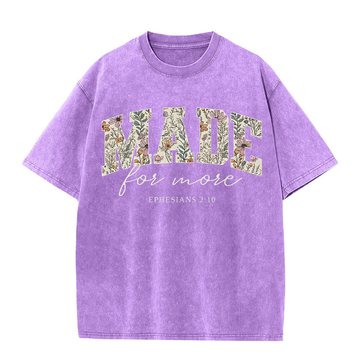 T-shirt délavé Christianartworkshop Made for More - Violet - 4XL - image 8