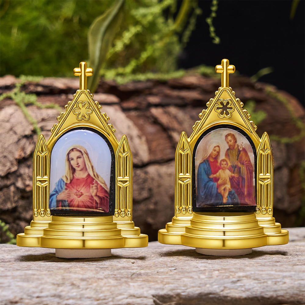 Christianartworkshop Décoration de bureau avec figurine sacrée encadrée et ornée : Sa présence en toute douceur - image 1