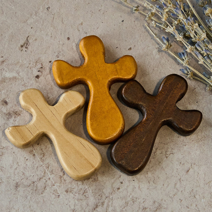 Christianartworkshop Croix de poche en bois six pièces : His Grace On-the-Go - image 1