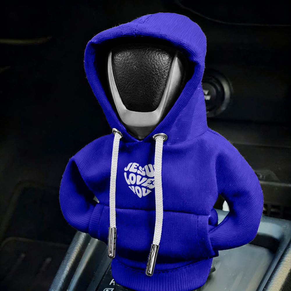 Christianartworkshop Housse de levier de vitesse de voiture avec sweat à capuche « Jésus t’aime » : Un message d’amour sur la route - image 7