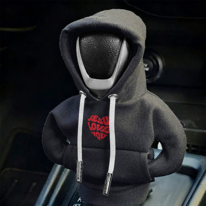 Christianartworkshop Housse de levier de vitesse de voiture avec sweat à capuche « Jésus t’aime » : Un message d’amour sur la route - image 4