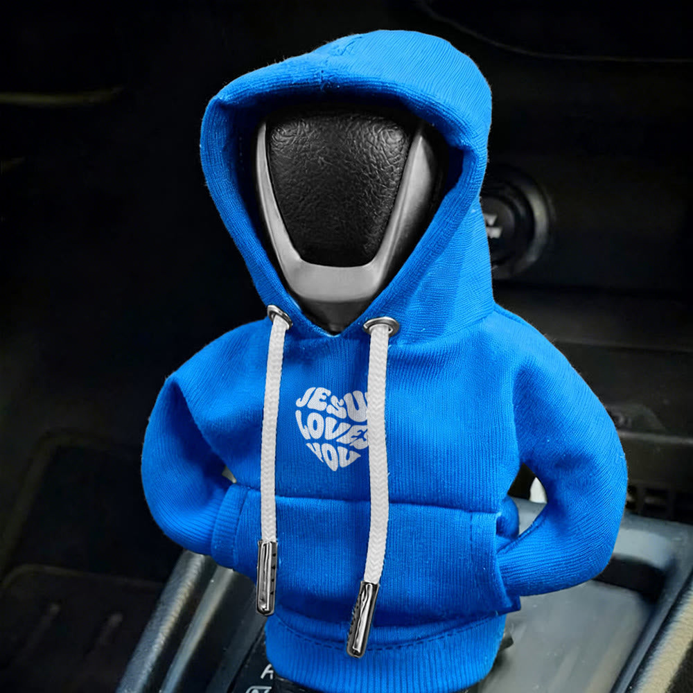 Christianartworkshop Housse de levier de vitesse de voiture avec sweat à capuche « Jésus t’aime » : Un message d’amour sur la route - image 9