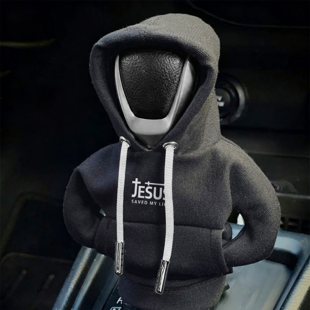 Christianartworkshop Sweat à capuche « Jésus m'a sauvé la vie » et housse de levier de vitesse pour voiture : une affirmation de foi audacieuse - image 5