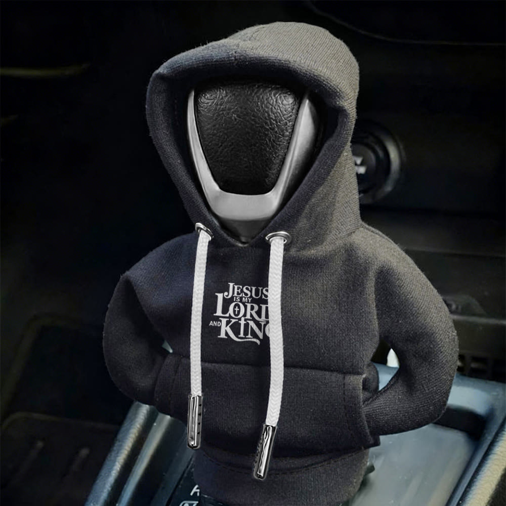 Christianartworkshop Sweat à capuche Jésus Seigneur et Roi, housse de levier de vitesse pour voiture : Une déclaration royale - image 1