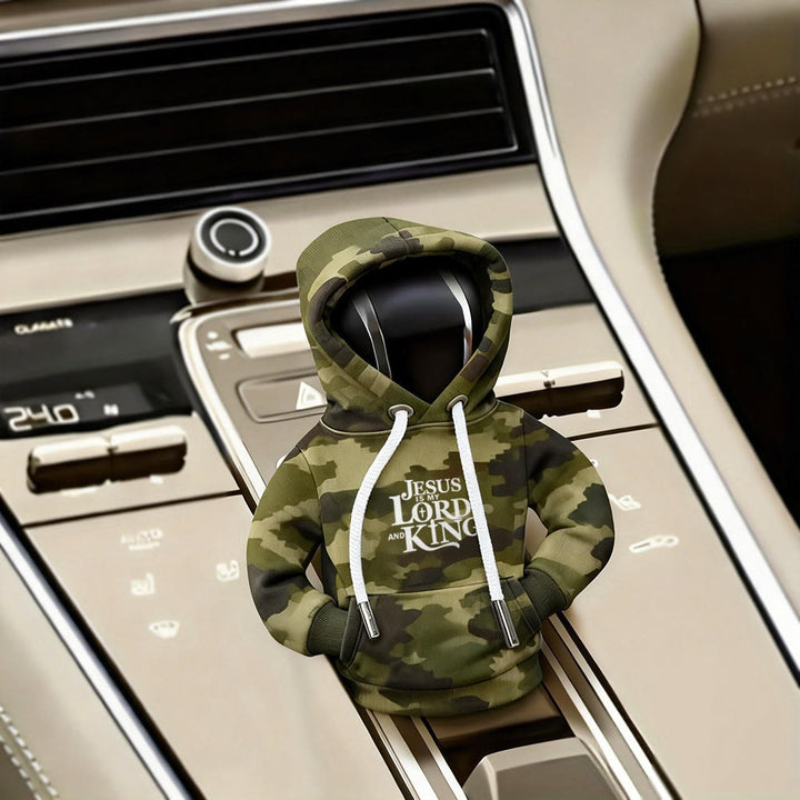 Christianartworkshop Sweat à capuche Jésus Seigneur et Roi, housse de levier de vitesse pour voiture : Une déclaration royale - camouflage - image 10