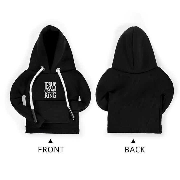 Atelier d'art chrétien Sweat à capuche Jésus est mon roi Housse de levier de vitesse de voiture : Une proclamation royale - image 5