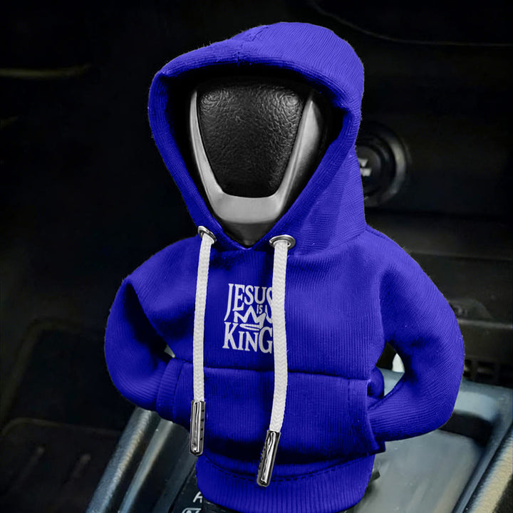Atelier d'art chrétien Sweat à capuche Jésus est mon roi Housse de levier de vitesse de voiture : Une proclamation royale - image 8