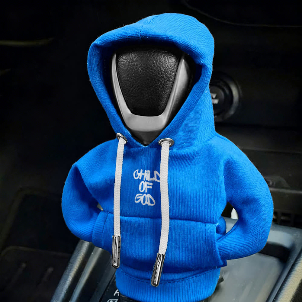 Christianartworkshop Housse de levier de vitesse de voiture à capuche Enfant de Dieu : une déclaration d’identité - Bleu ciel - image 0