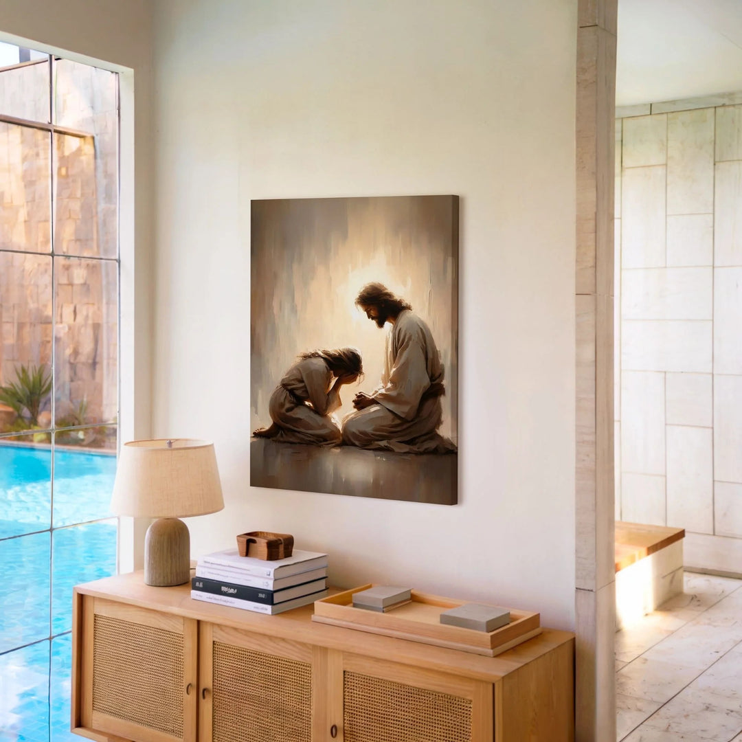 Christianartworkshop Affiche murale Shepherd’s Care : Un compagnon tendre pour votre intérieur - image 1