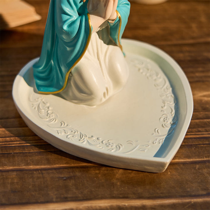 Christianartworkshop Porte-chapelet classique en résine représentant Notre-Dame : un emblème intemporel de dévotion - image 4