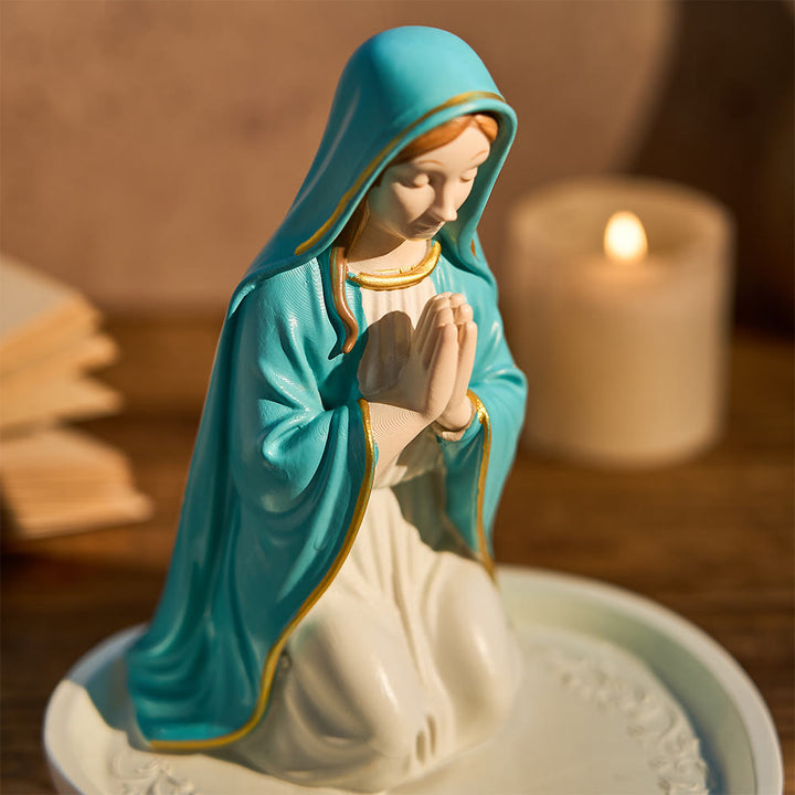 Christianartworkshop Porte-chapelet classique en résine représentant Notre-Dame : un emblème intemporel de dévotion - image 3