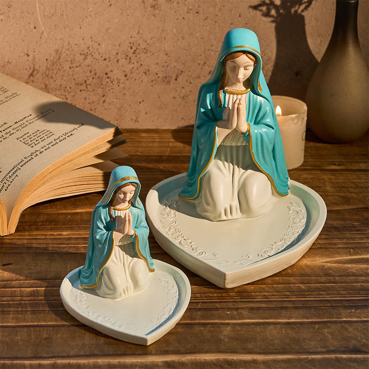Christianartworkshop Porte-chapelet classique en résine représentant Notre-Dame : un emblème intemporel de dévotion - image 2