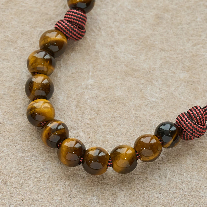 Christianartworkshop Chapelet de poche œil de tigre avec Courage et Protection : Médaille et croix de l’exorcisme du Bienheureux Saint Benoît - image 6