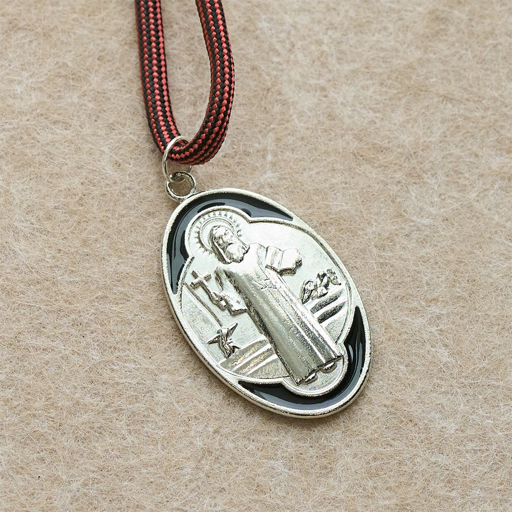 Christianartworkshop Chapelet de poche œil de tigre avec Courage et Protection : Médaille et croix de l’exorcisme du Bienheureux Saint Benoît - image 5